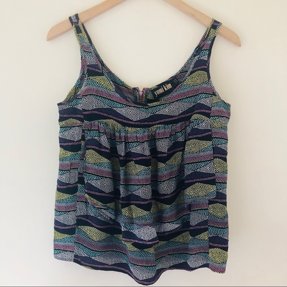 Yumi Kim‎ Tiered Ruffle Blouse Colorful Dots 408